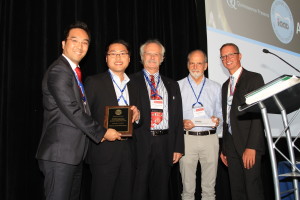 IAAD Fusayama Junior Scientist Award.From left to right-Jin-Ho Phark.Fu-Cong Tian, Jean-Francois Roulet, Uwe Blunck, Markus B Blatz