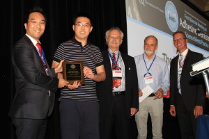 IAAD Student Scientist Award.From left to right-Jin-Ho Phark.Bo Yang, Jean-Francois Roulet, Uwe Blunck, Markus B Blatz.